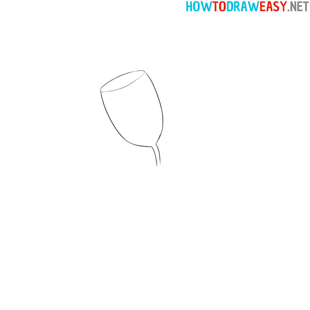 how to draw a simple tulip