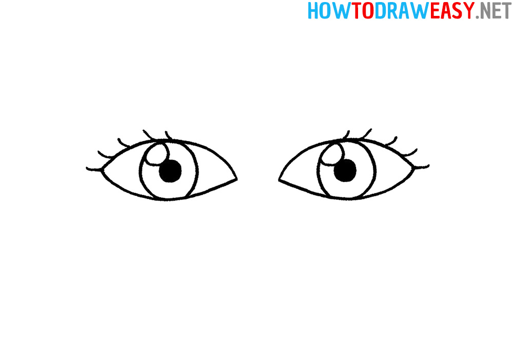 how to draw easy eyes