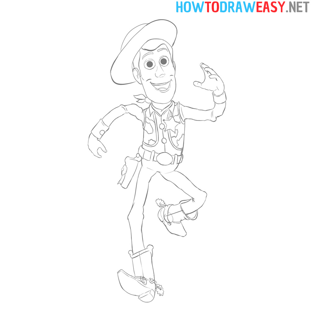 how to draw woody easy