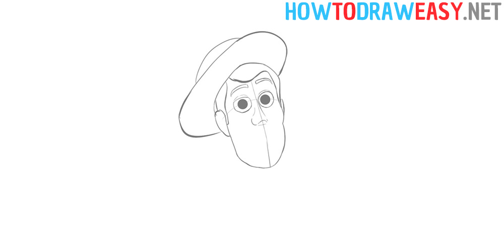 woody toy story drawing step 6