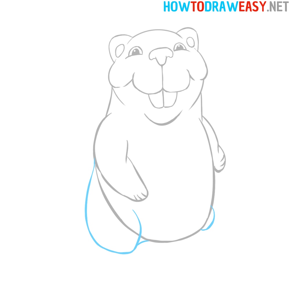 Cartoon Beaver Step by Step Drawing