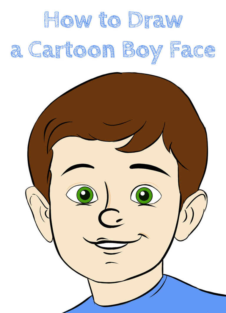 How to Draw a Cartoon Boy's Face How to Draw Easy