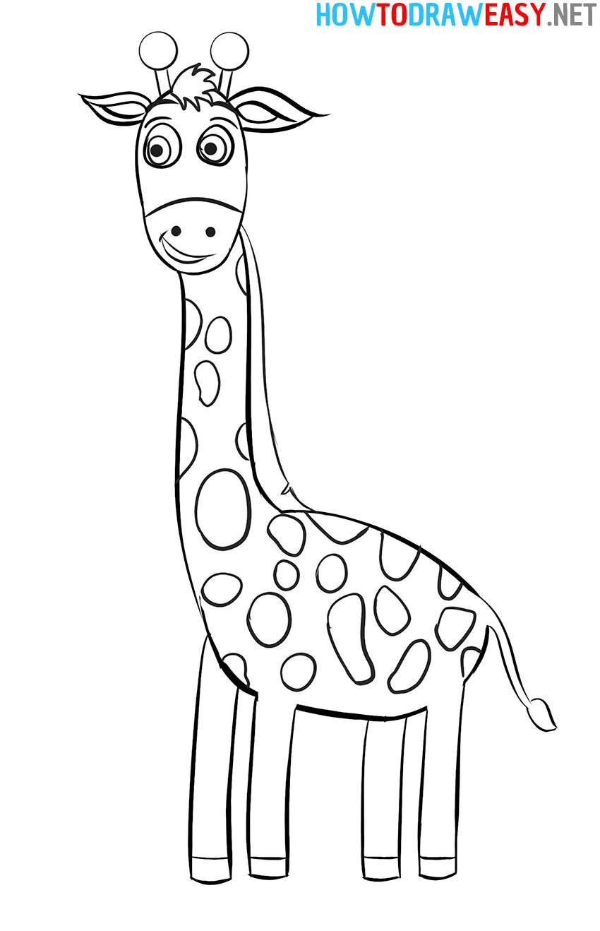 Cartoon Giraffe Drawing Tutorial