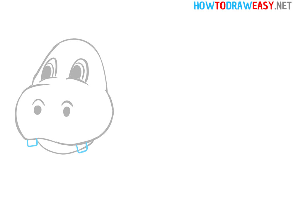 Cartoon Hippo Drawing Tutorial