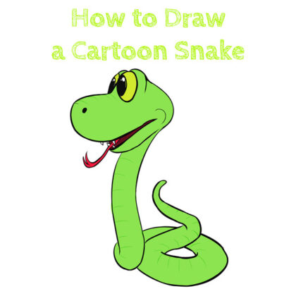 Cartoon Snake Drawing Step by Step