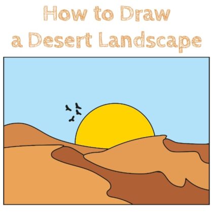 Desert Scene Drawing