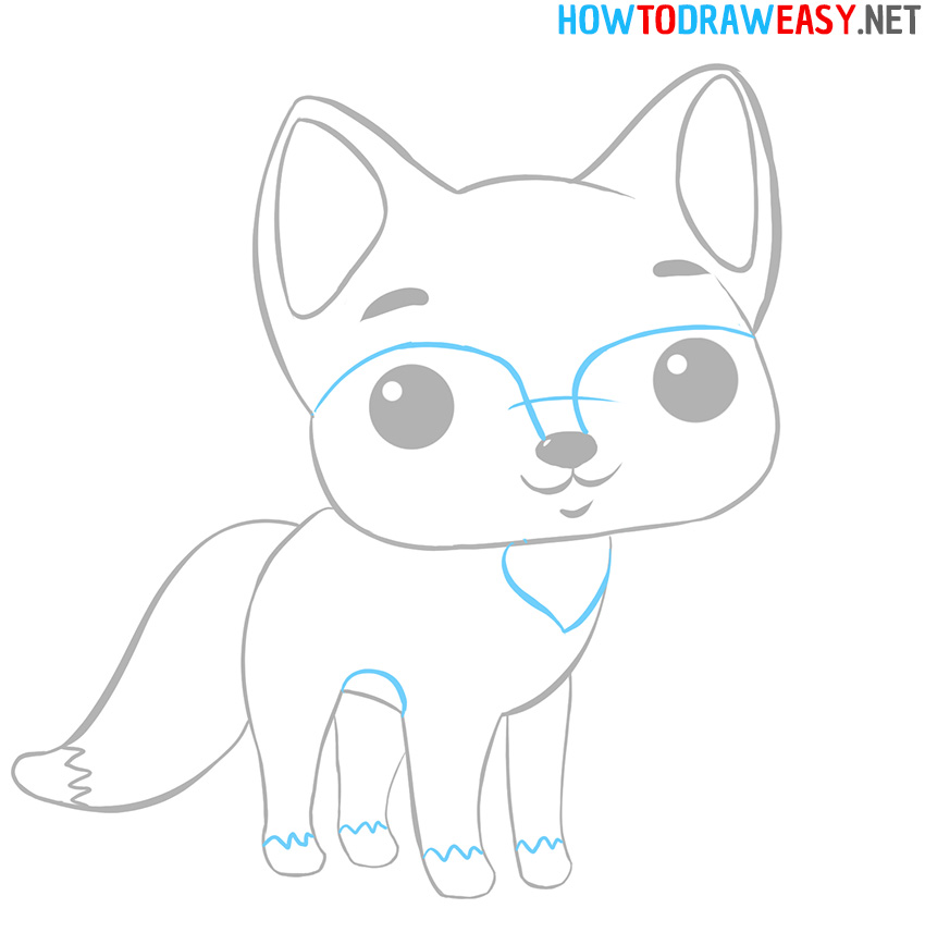 Fox Step by Step Drawing Tutorial