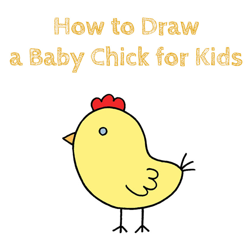 How to Draw a Baby Chick for Kids - How to Draw Easy