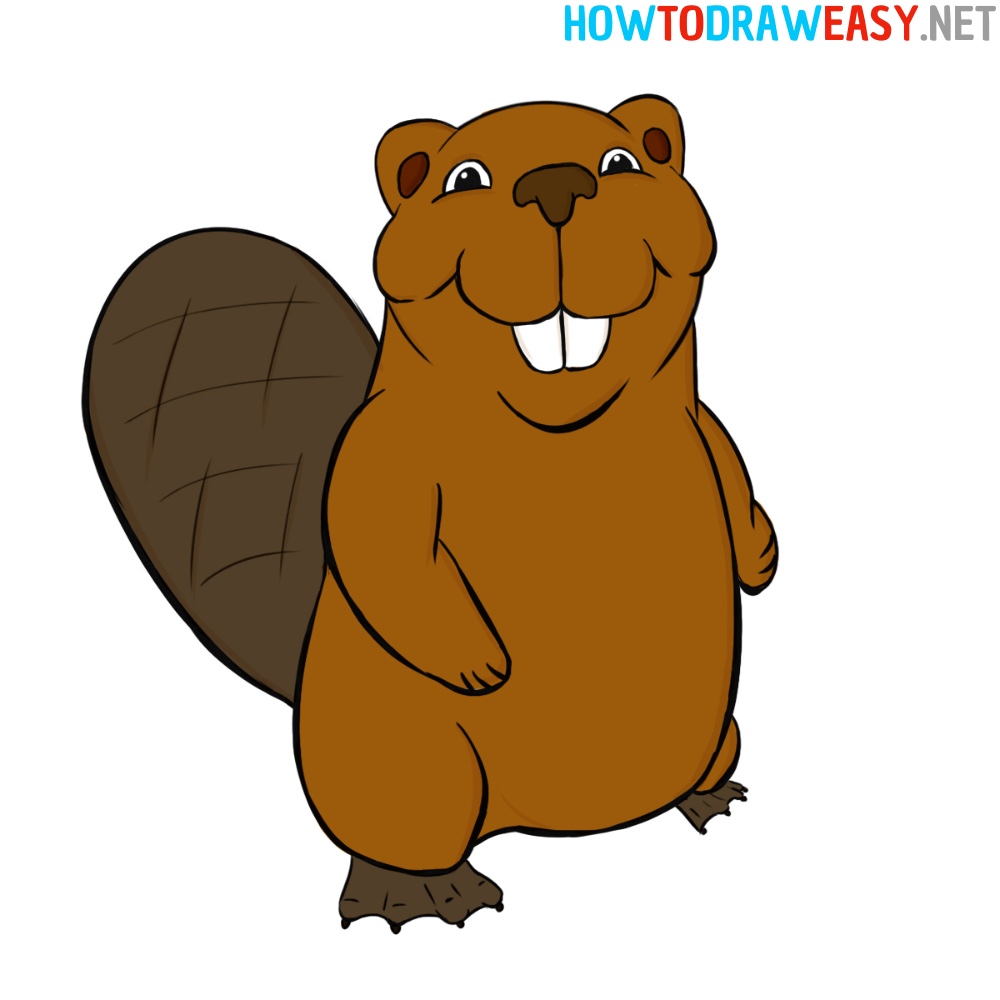 How to Draw a Cartoon Beaver