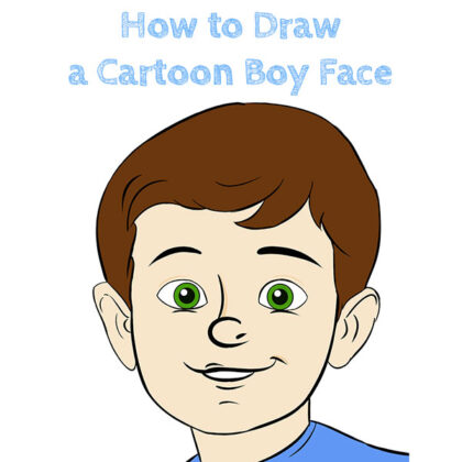 How to Draw a Cartoon Boy Face Simple