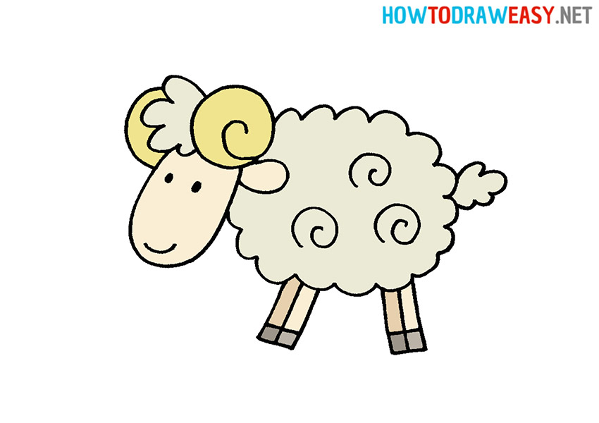 How to Draw a Cartoon Ram