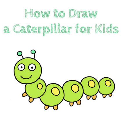 How to Draw a Caterpillar Easy
