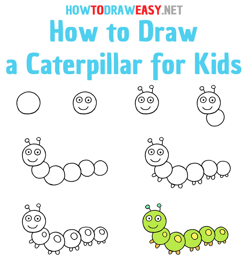 How to Draw a Caterpillar Step by Step
