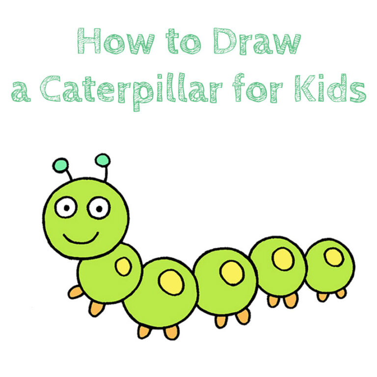 How to Draw a Caterpillar for Kids How to Draw Easy