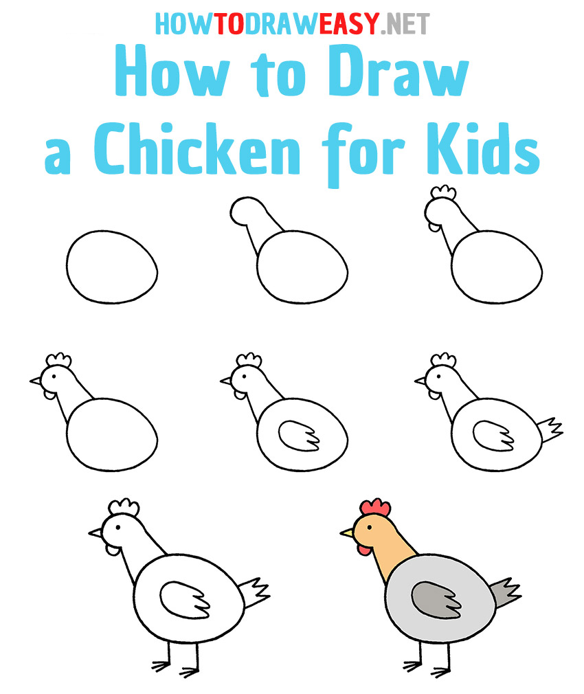 How to Draw a Chicken Step by Step