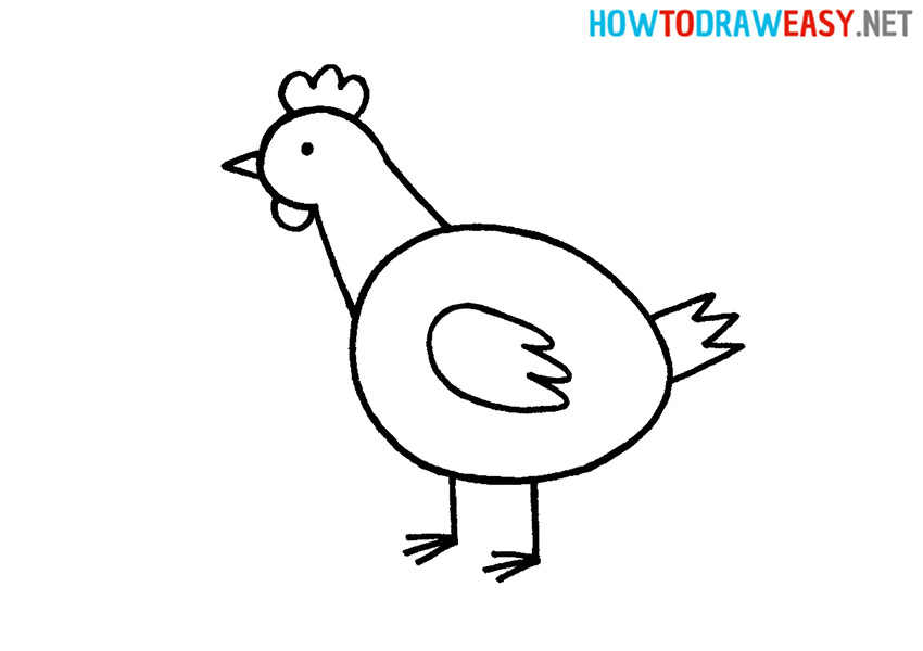 How to Draw a Chicken for Kids Easy