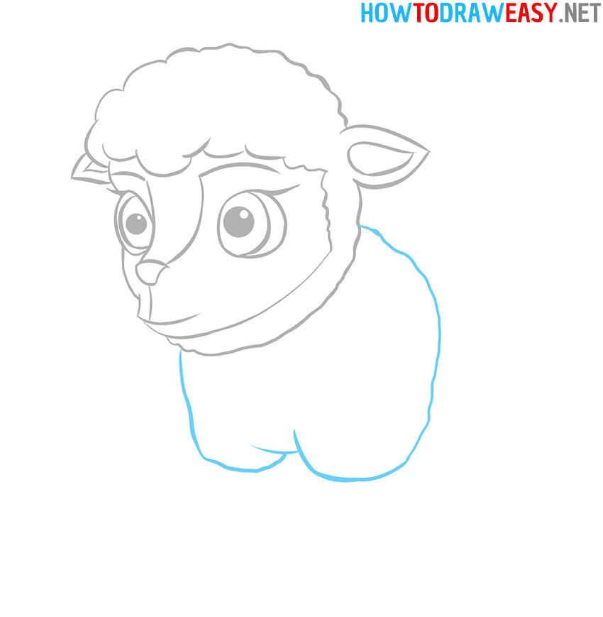How to Draw a Cute Sheep