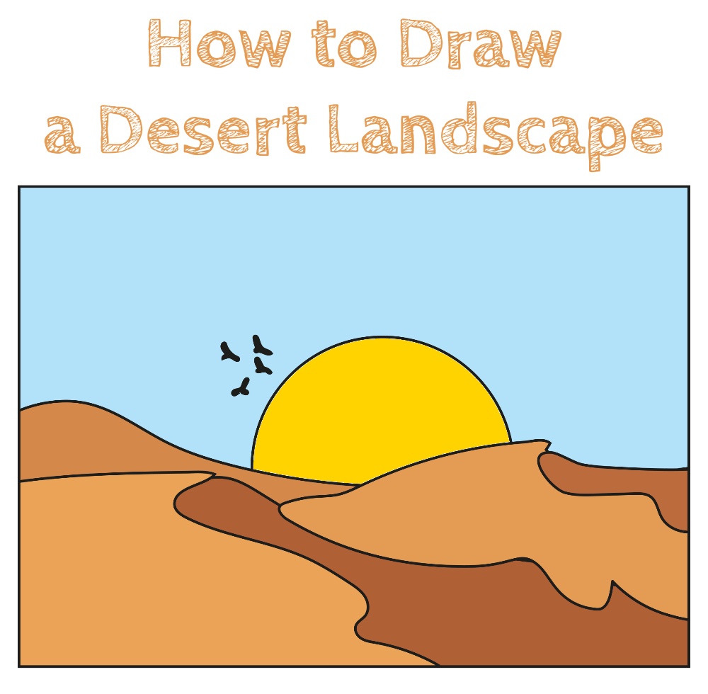 How to Draw a Desert Scene