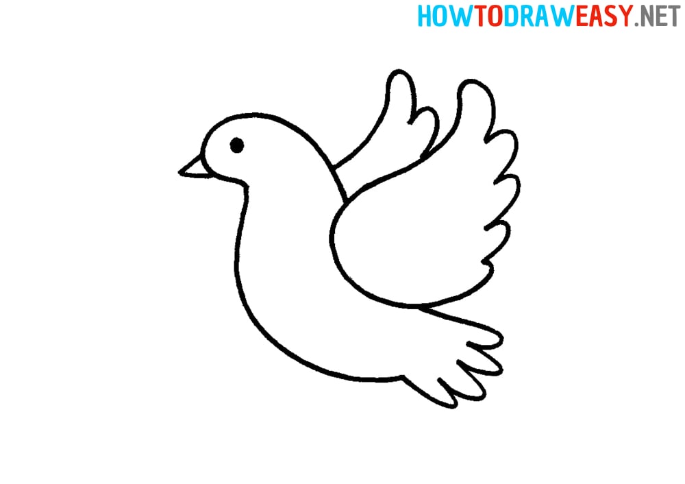 How to Draw a Dove Easy