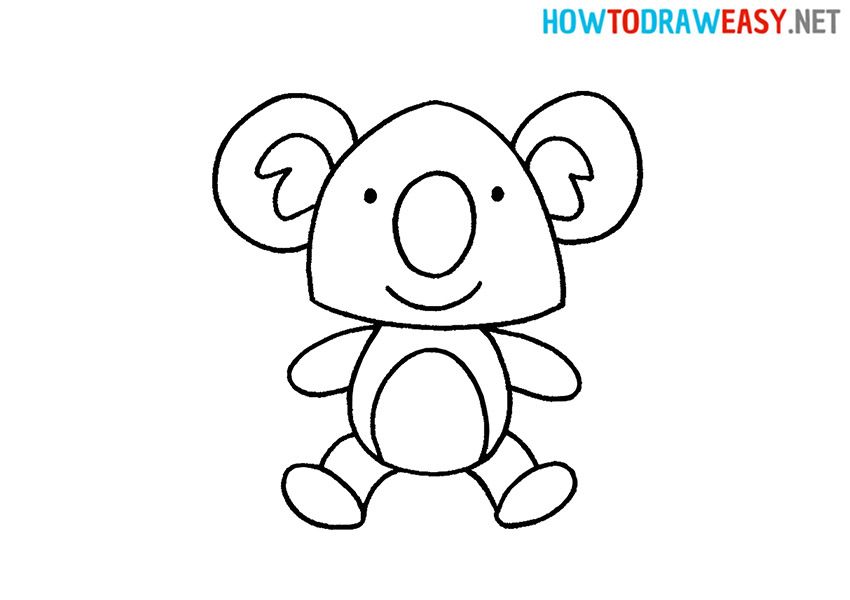 How to Draw a Easy Koala