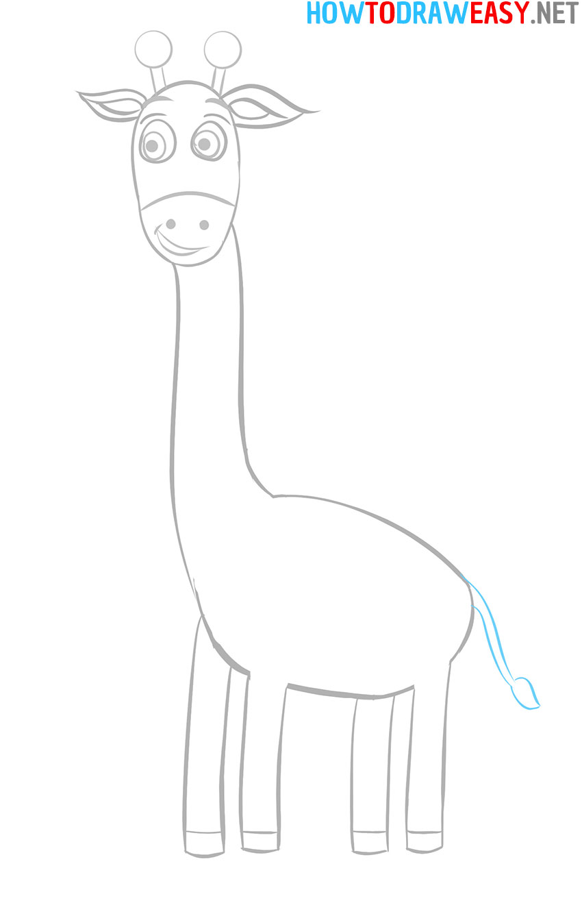 How to Draw a Giraffe Cartoon Style