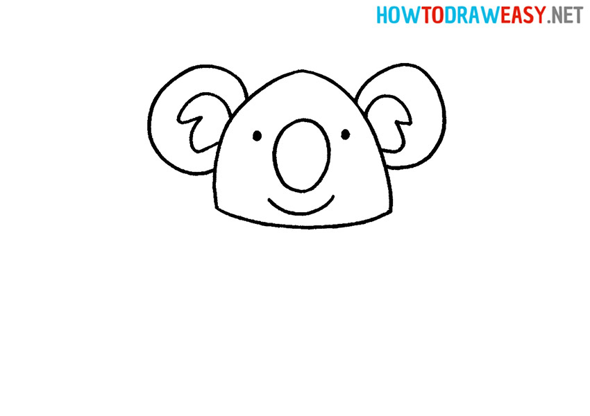 How to Draw a Koala Face