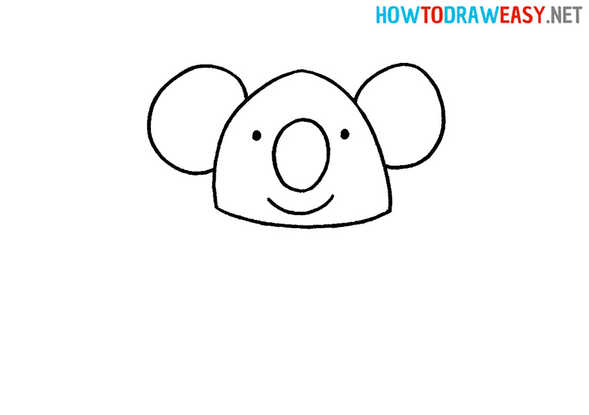 How to Draw a Koala Head