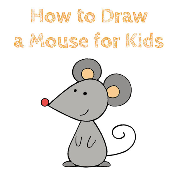 How to Draw a Mouse for Kids - How to Draw Easy