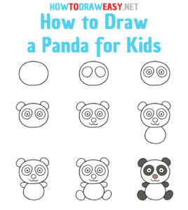 How to Draw a Panda for Kids - How to Draw Easy