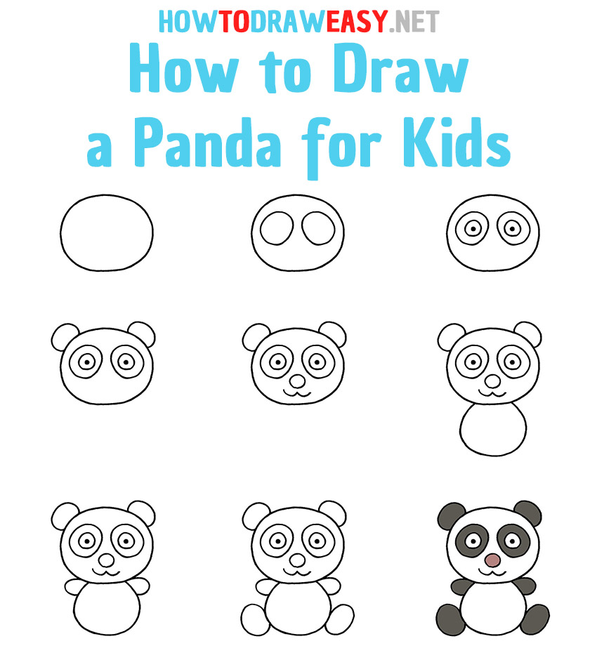 Comment dessiner un Panda pour les enfants Comment Dessiner Facile