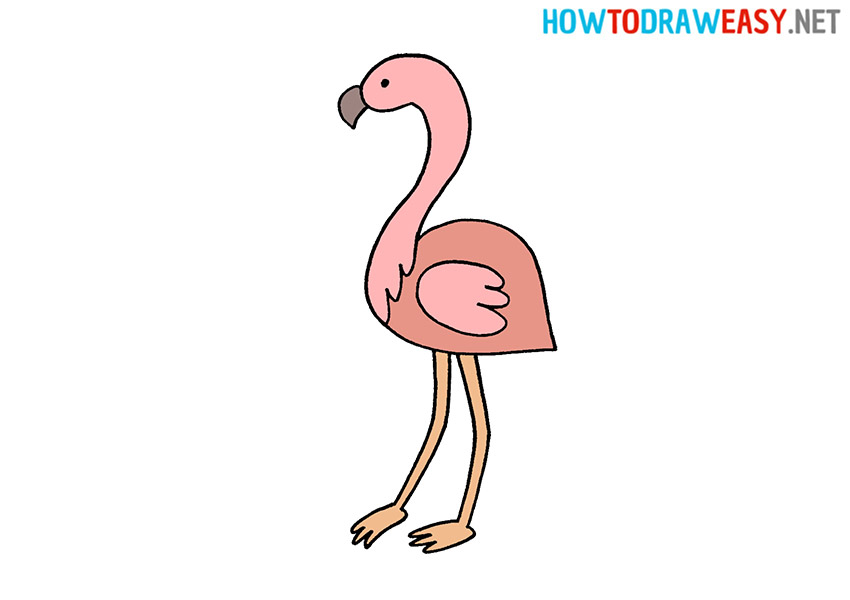 How to Draw a Pink Flamingo