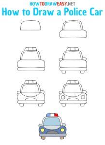 How to Draw a Police Car - How to Draw Easy