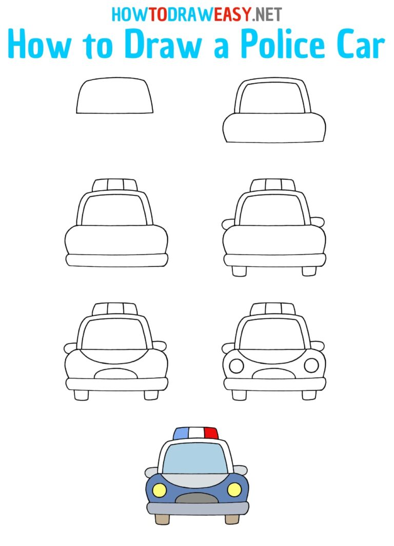 How to Draw a Police Car How to Draw Easy