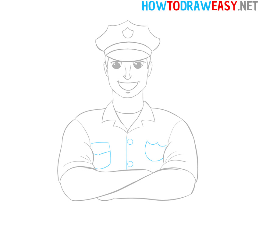How to Draw a Police Person