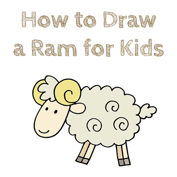 How to Draw a Ram for Kids