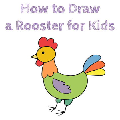 How to Draw a Rooster Easy