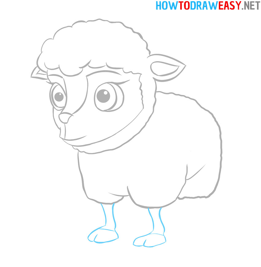 How to Draw a Sheep for kids