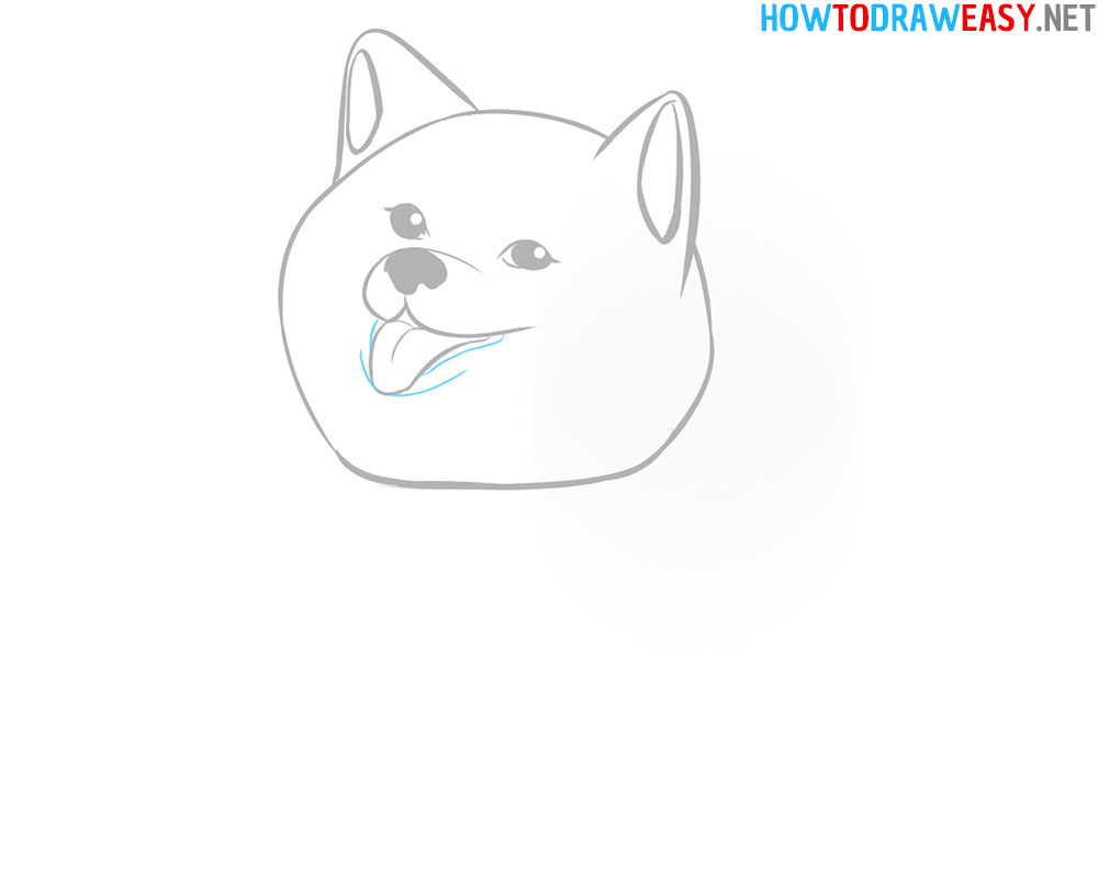 How to Draw a Shiba Inu Face