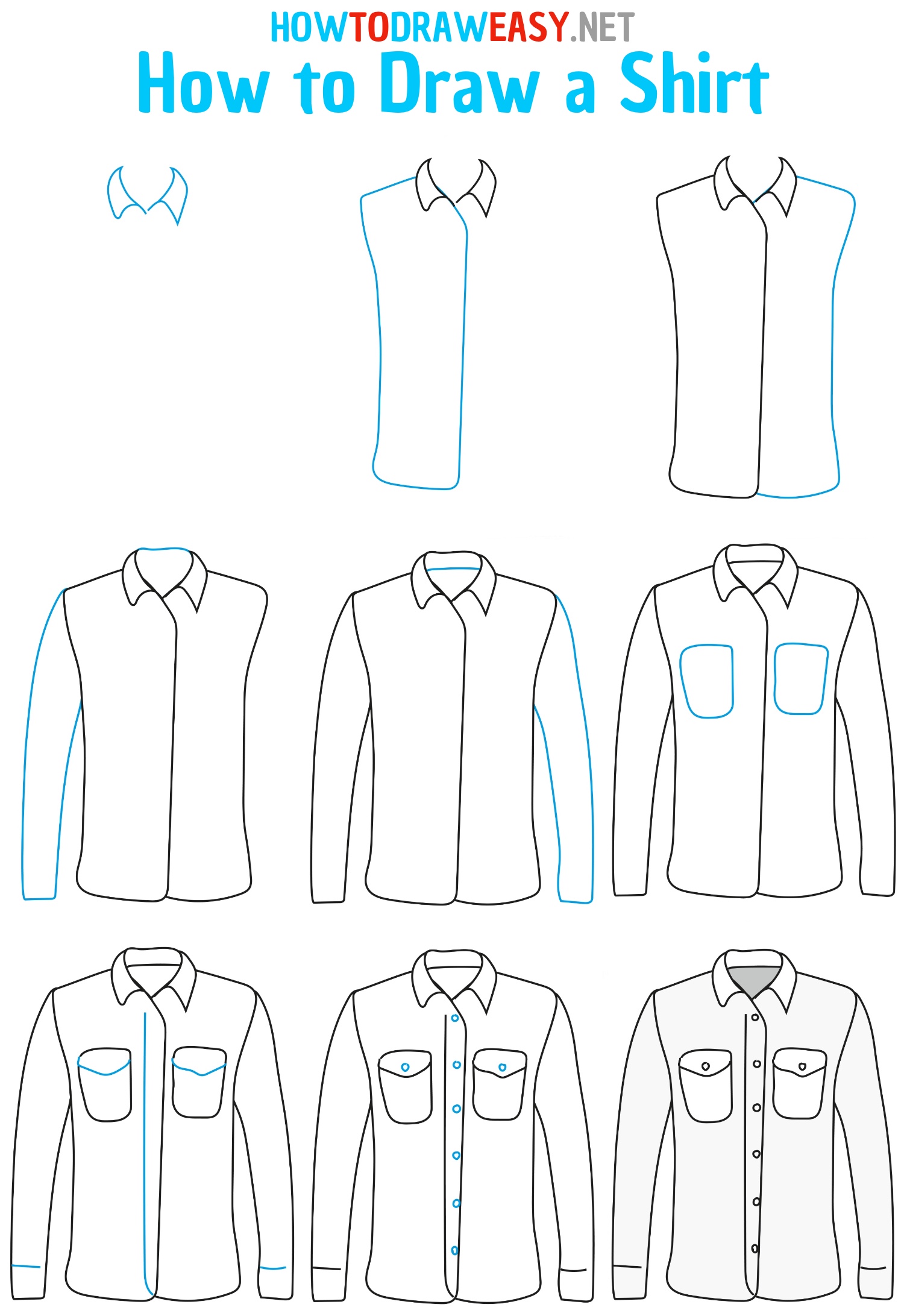 How to Draw a Shirt Step by Step Simple