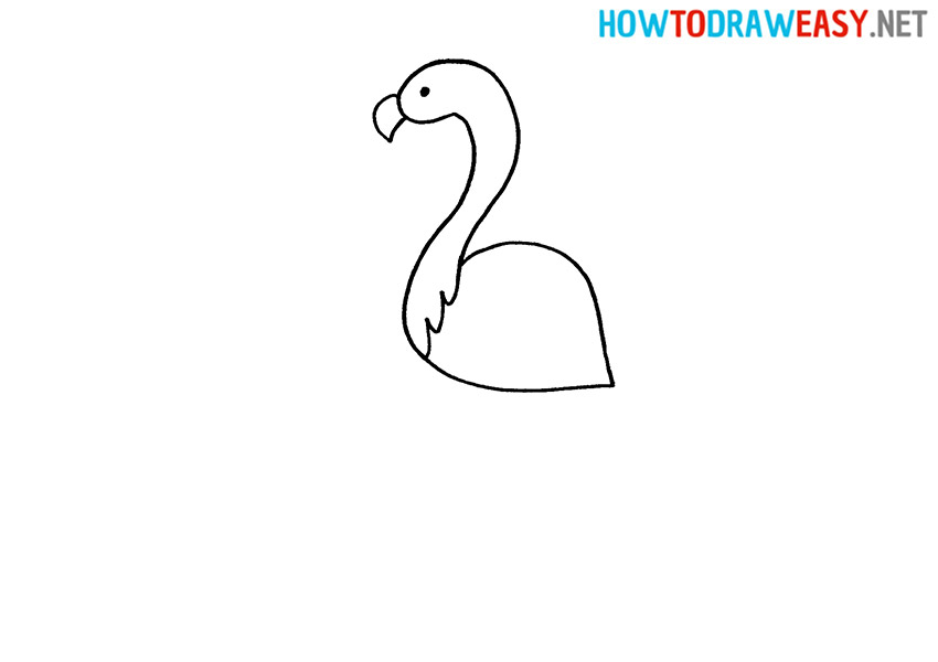 How to Draw a Simple Flamingo