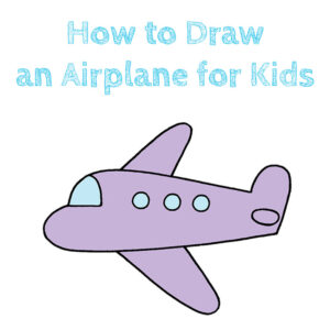 How to Draw an Airplane for Kids - How to Draw Easy