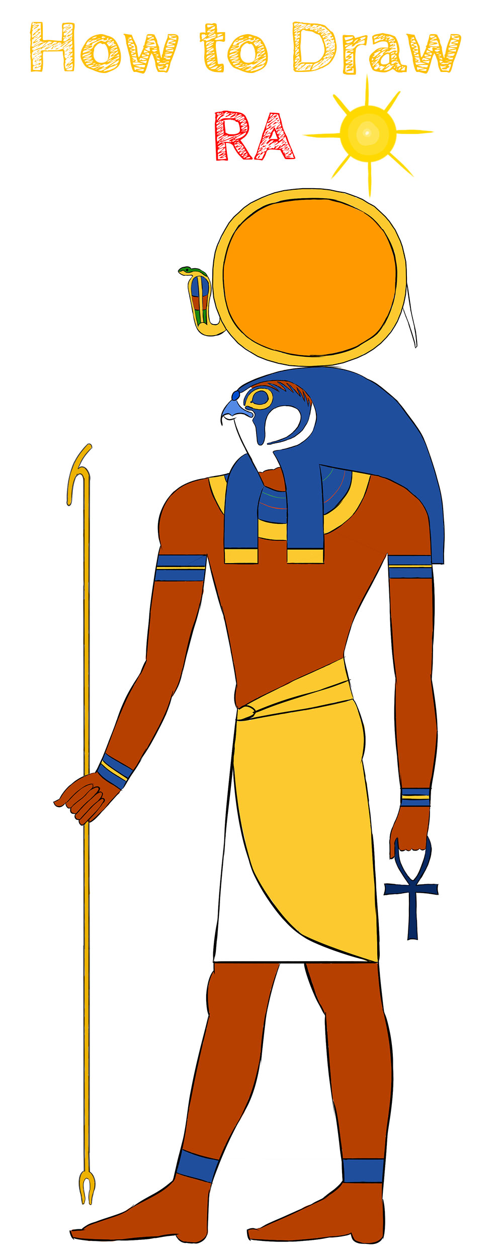 How to Draw an Egyptian God Ra
