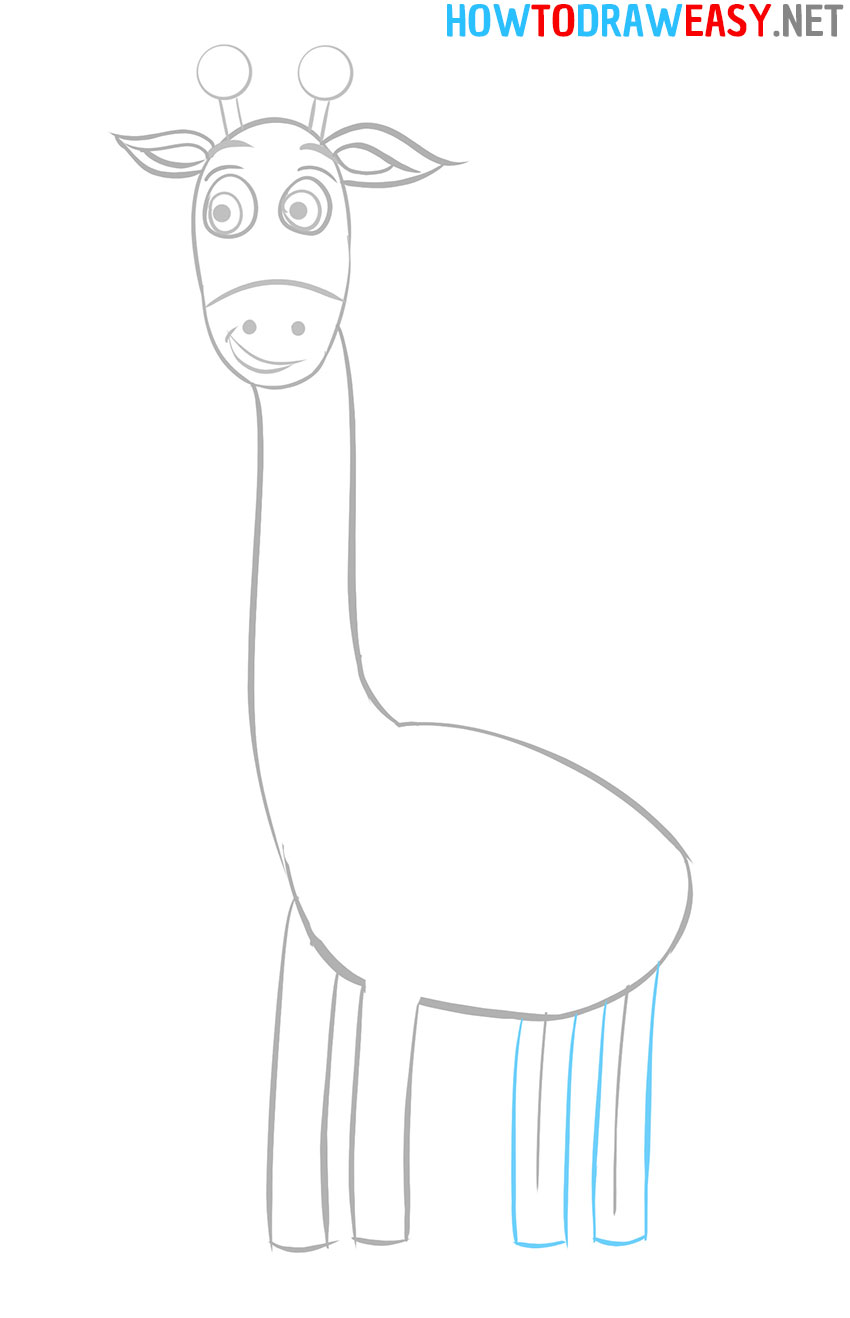 How to Sketch a Cartoon Giraffe