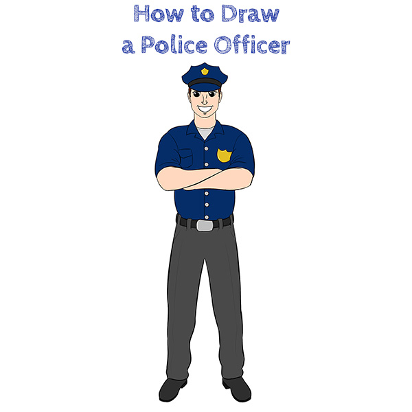 How to Draw a Police Officer Easy