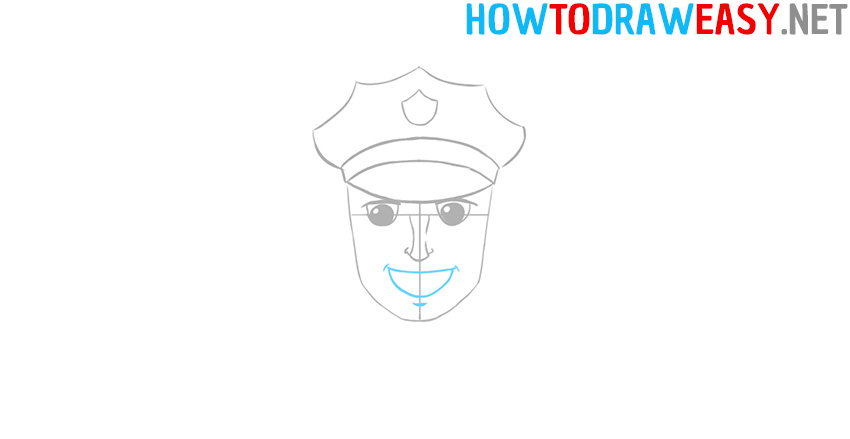 PoliceMan face Drawing Step by Step
