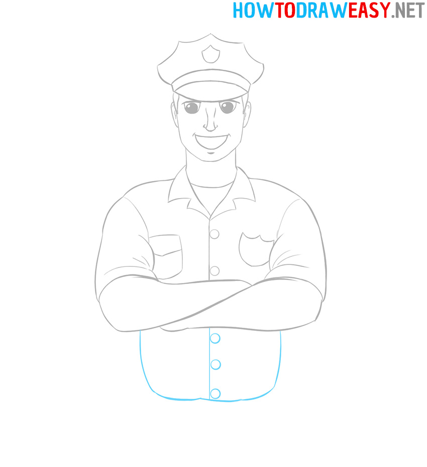 Policeman How to Draw Easy