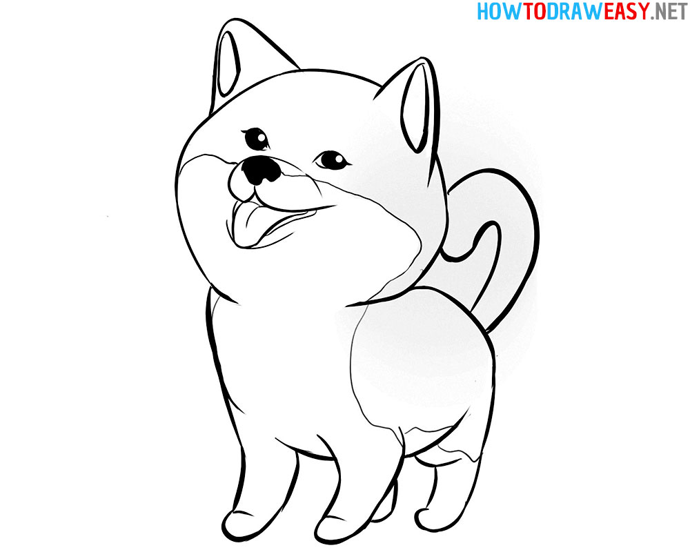 Shiba Inu Dog Drawing