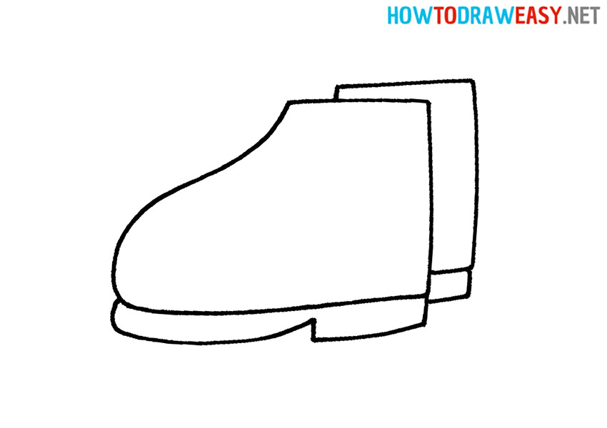 Step by Step Boots Drawing