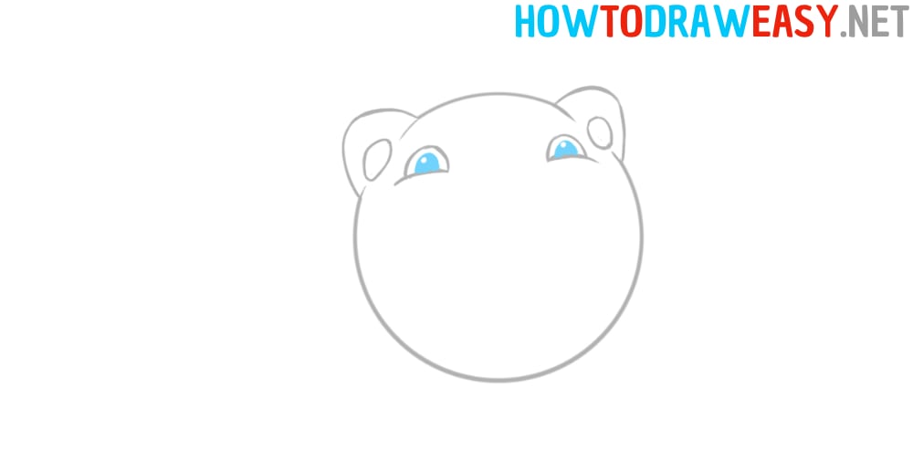 Step by step beaver head drawing
