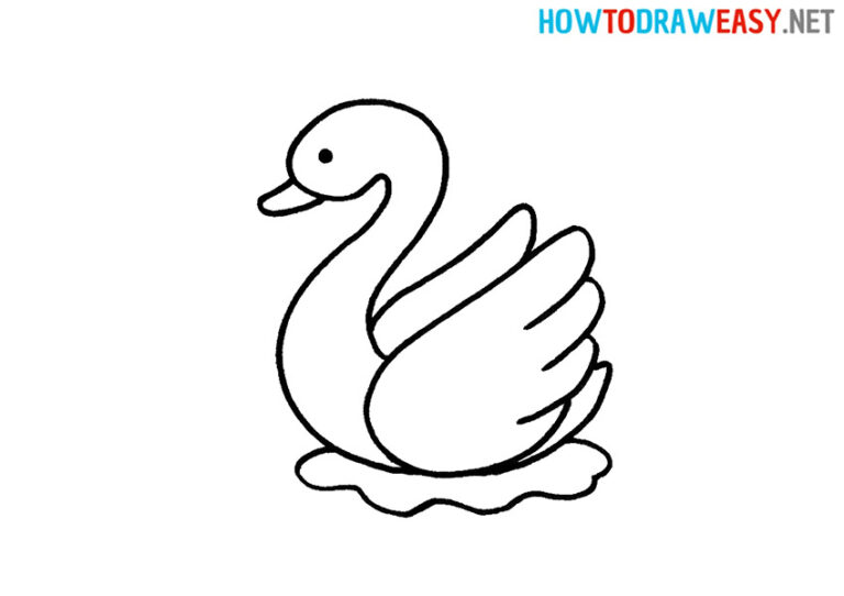 How to Draw a Swan for Kids - How to Draw Easy